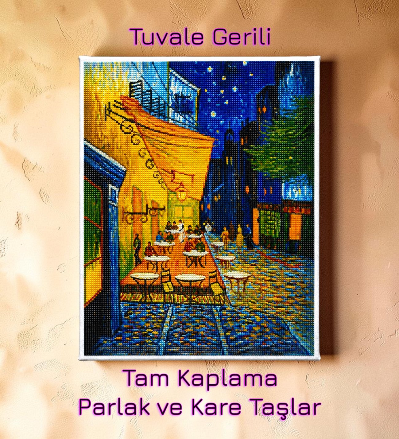 Van Gogh Teras Kafe (Gece) - hondep 5D Elmas Boyama