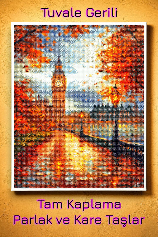 Londra Saati (Big Ben) - hondep 5D Elmas Boyama