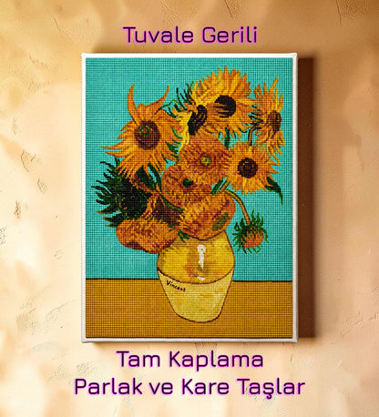 Van Gogh Ayçiçekleri - hondep 5D Elmas Boyama