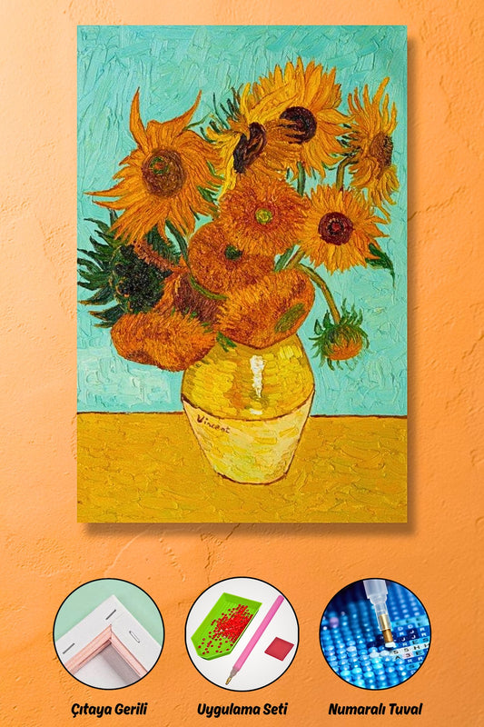 Van Gogh Ayçiçekleri - hondep 5D Elmas Boyama
