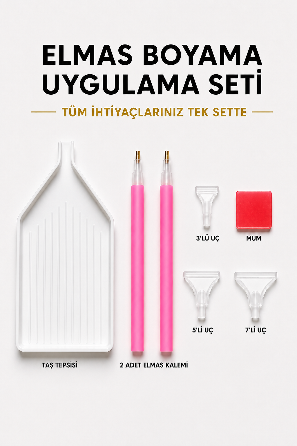 5D Diamond Painting Çoklu Uygulama Seti