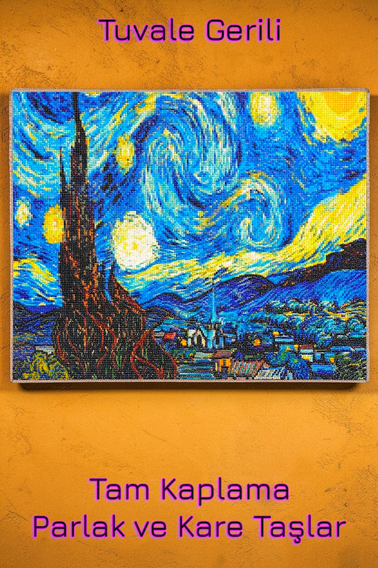 Van Gogh Yıldızlı Gece - hondep 5D Elmas Boyama