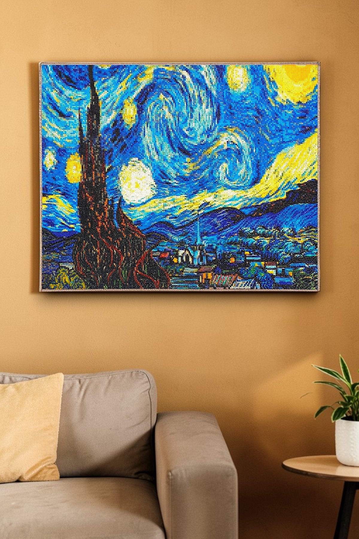 Van Gogh Yıldızlı Gece - hondep 5D Elmas Boyama