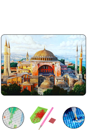 HONDEP 5D Elmas Boyama Seti – Ayasofya Camii 40x50 cm Tuvale Gerili Diamond Painting Tablo
